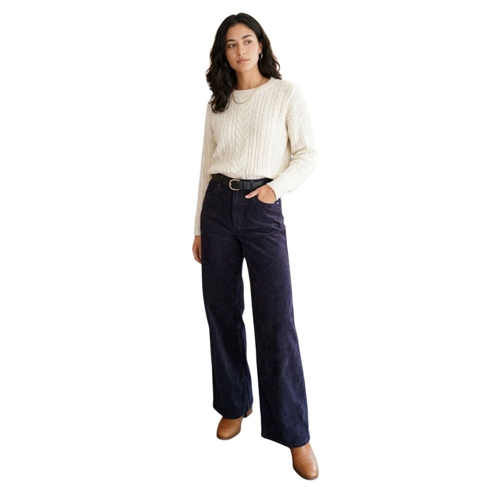 Old Navy High-Waisted Wide-Leg Corduroy Pants size 8